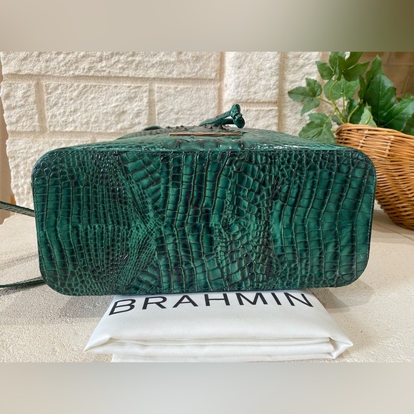 5⭐️SELLER!! 🐊🐊EMERALD MELBOURNE Brahmin MARLOWE - Picture 9 of 16